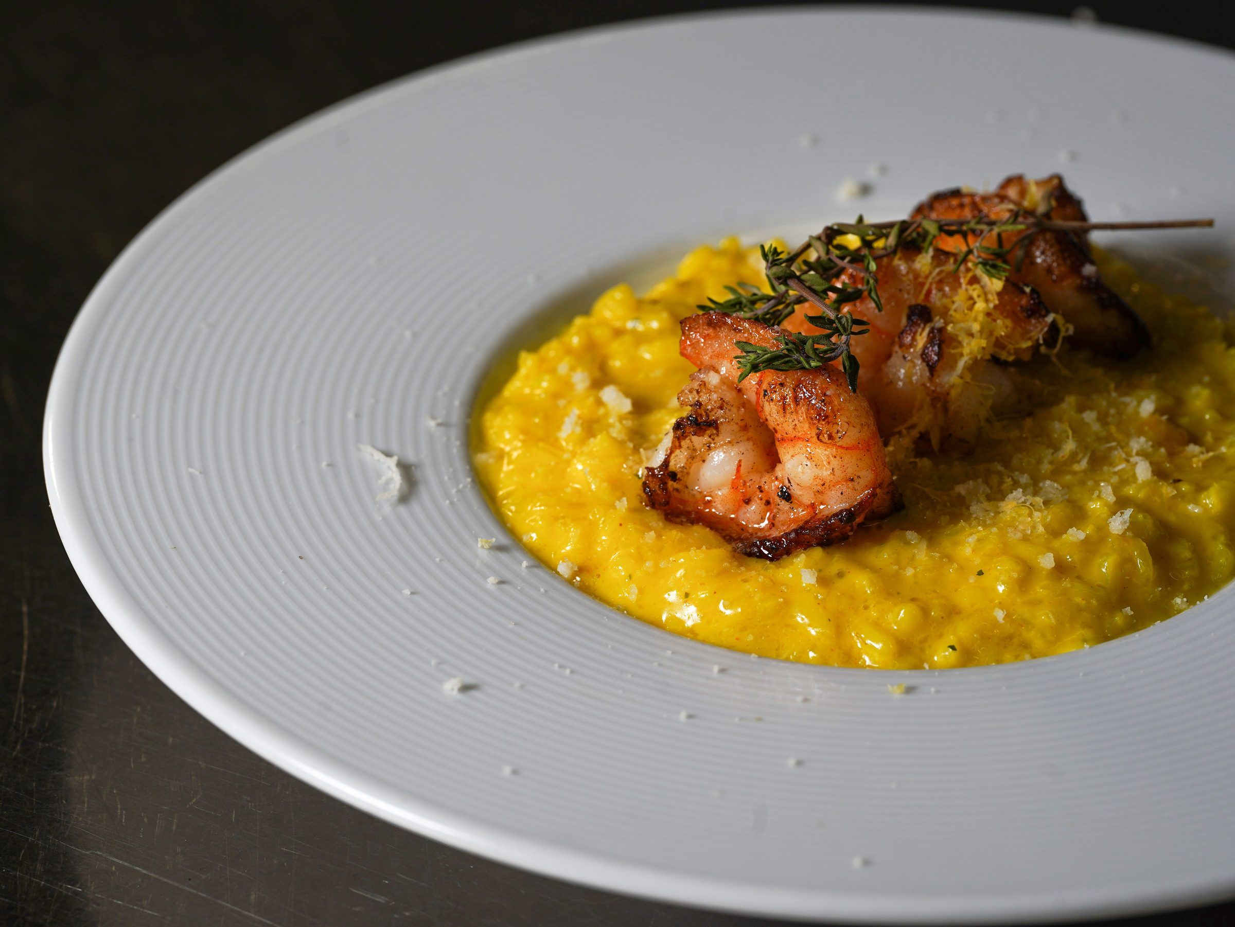 Safranrisotto mit Garnele – cremig zubereitet con amore